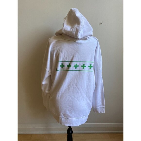 BP + Wildfang Bnwot Women White Hooded Sweater Sz 1x - Picture 5 of 7